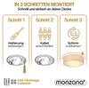 MONZANA® Plafonnier Ciel étoilé Rond Ø 30cm Abat-jour Tissu Voir les images du produit 3
