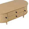 MODFU Couchtisch Rund,Wohnzimmertisch mit 2 Schubladen und Produktbild-Vorschau 8
