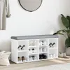 vidaXL Lavica na topánky, biela, 102 x 32 x 50 cm, Náhľad obrázku produktu 3