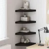 vidaXL Eck-Schweberegale 4 Stk. Schwarz 35x35x3,8 cm MDF Produktbild-Vorschau 2