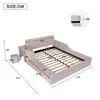 Merax Polsterbett 140x200 mit Schreibtisch und Hocker, Produktbild-Vorschau 15