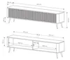 AX LIVING Moderner TV Lowboard Schwarz Matt Vespasia 200 2T Produktbild-Vorschau 7