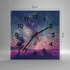 Wanduhr - Quadrat - Glasuhr - Kosmos Baum Wiese - 30x30cm - Produktbild-Vorschau 3