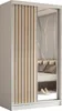 120 cm Kleiderschrank Erika mit Lamellen und Spiegel Produktbild-Vorschau 1