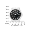 A watch is shown with a ruler and measurement markings to indicate its size. Podgląd zdjęcia produktu