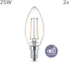 Confezione da 2 LED E14  2W (25W) Trasparente 250lm Anteprima dell’immagine prodotto 6