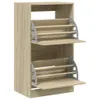 vidaXL Schuhschrank mit 2 Klappen Sonoma-Eiche 60x42x108 cm Produktbild-Vorschau 5