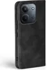 A black flip case for a smartphone is shown from the side. Produktbild-Vorschau
