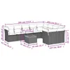 Design 10-tlg. Garten-Sofagarnitur mit Kissen Grau Poly Produktbild-Vorschau 10