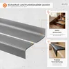 QUEST Binario per scale 70x40 mm, 1,5 m RGPD PVC, bordo Anteprima dell’immagine prodotto 2