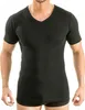Herren kurzarm Shirt, V-Ausschnitt schwarz Produktbild-Vorschau