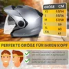 Jethelm Motorradhelm Halbschalenhelm mit Doppelvisier Produktbild-Vorschau 4