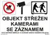 "Objekt střežen kamerami se záznamem" - 210x148 mm Náhled obrázku produktu 2