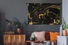 MuchoWow® Wandteppich Wandbehang Muster - Gold - Schwarz Produktbild-Vorschau 5