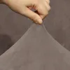 (Taupe) 5-Sitzer-Sofabezug aus Samt in L-Form Elastischer Produktbild-Vorschau 8