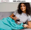 Kuscheldecke 230x270 cm Petrol Wohndecke Flauschige Winter Produktbild-Vorschau 3