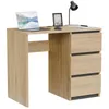 A wooden desk with drawers and a laptop on it. Náhled obrázku produktu