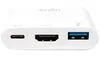 LogiLink 0.14m, 2xUSB-C/HDMI+USB A, Weiß, 1920 x 1080 Produktbild-Vorschau 2