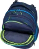 An open blue backpack with green trim. Anteprima dell’immagine prodotto