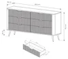AX LIVING Kommode schwarz mit Schubladen Vespasia 163 6S Produktbild-Vorschau 7