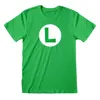 Nintendo Super Mario T-Shirt L Grün  Uni Luigi Badge Produktbild-Vorschau 1