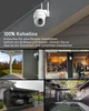 Collage of images showing different installation scenarios for a wireless security camera, including front door, shop, garage, and backyard. Náhled obrázku produktu
