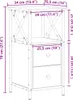 vidaXL Table de nuit Artisan-Chêne 34x35,5x70 cm Bois Voir les images du produit 7