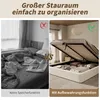 Letto imbottito 160 x 200 cm con spazio contenitore a Anteprima dell’immagine prodotto 8