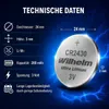 25 x Wilhelm CR2430 Blister Lithium Knopfzellen Produktbild-Vorschau 3