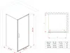doporro Eck-Duschkabine Eckdusche Ravenna36k 80x90x195cm Produktbild-Vorschau 7