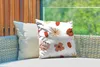 MuchoWow® Outdoor Kissen - Blumen - Weiß - Abstrakt - Produktbild-Vorschau 3