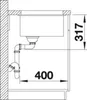 Lavello Blanco ETAGON 500-U 530 x 460 mm grigio roccia Anteprima dell’immagine prodotto 4