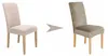 Stuhlhusse Stretch Beige - Samt - Universal - Esszimmer Produktbild-Vorschau 4