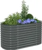 vidaXL Garten-Hochbeet 160x80x81 cm Verzinkter Stahl Grau Produktbild-Vorschau 3