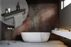 A modern bathroom with a freestanding bathtub and a wall-mounted shelf. Anteprima dell’immagine prodotto