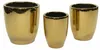 Mega Collections Blumentopf Emperor - rund - gold - D39 x Produktbild-Vorschau 2