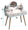Kosmetiktisch mit Spiegel, weiß, groß, Loft, 80 cm Produktbild-Vorschau 7