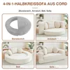 Sofa-łóżko 4 w 1, półokrągła sofa/okrągłe łóżko, 2 okrągłe Podgląd zdjęcia produktu 3