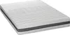 A white mattress with a gray stripe around the edge, shown from a diagonal angle on a white background. Produktbild-Vorschau