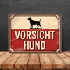 Vorsicht Hund Vintage Silhouette Metallschild in 15x20 cm Produktbild-Vorschau 4