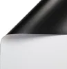 A black projection screen is partially unrolled against a white background. Produktbild-Vorschau