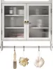 okwish Armoire murale vintage avec portes vitrées, 3 Voir les images du produit 6