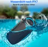 A Bluetooth speaker is submerged in water, with water splashing around it. Produktbild-Vorschau