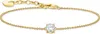 A gold bracelet with a single diamond is displayed on a white background. Anteprima dell’immagine prodotto