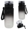Trinkflasche 650ml Sport PET PP PE 7x24cm schwarz weiß Produktbild-Vorschau 1