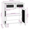 vidaXL Príborník hnedý 60x30x75 cm Borovicový masív a Náhľad obrázku produktu 8