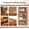 COSTWAY 4-stöckiges Bücherregal mit Türen, 140 cm hohes Produktbild-Vorschau 7