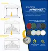 tillvex® 2X Paroi latérale blanche pour pavillon 3x3m & Voir les images du produit 5