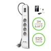Belkin BSV401CA2M, 525 J, 4 AC-Ausgänge, Typ E, Schwarz, Produktbild-Vorschau 11