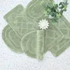 Badematten Set - 2-Teilig - 40x60 cm - Grün - Oval - Weiche Produktbild-Vorschau 2
